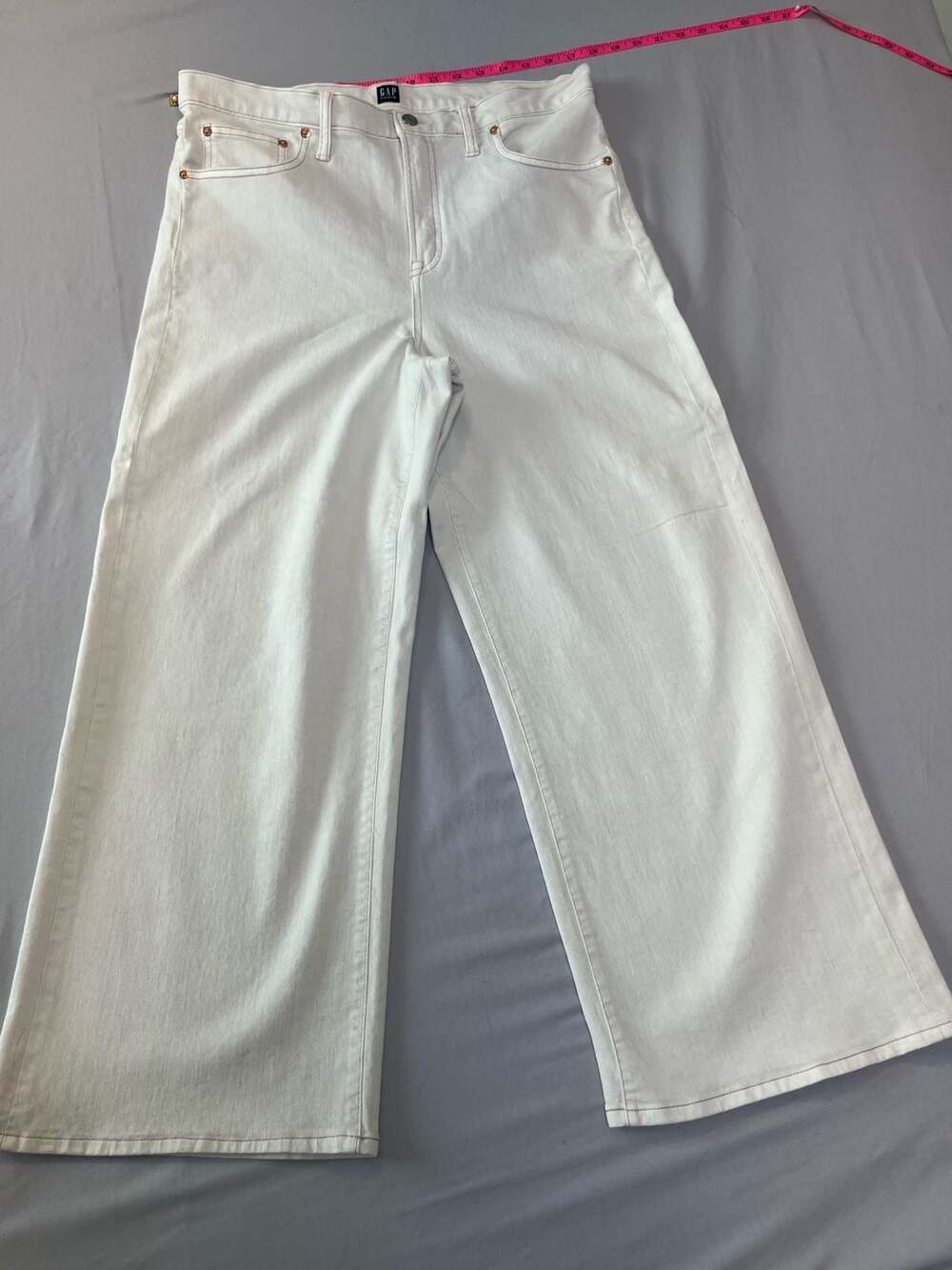 Gap High Rise Wide Leg White Jeans Women’s Denim Pants